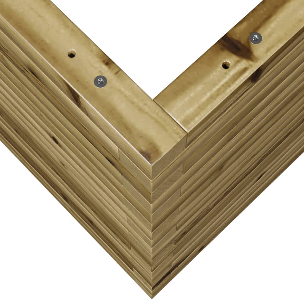 Pflanzkübel 90X60X68,5 Cm Kiefernholz Imprägniert Natürlich Imprägniert