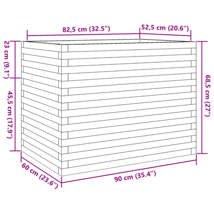 Pflanzkübel 90X60X68,5 Cm Kiefernholz Imprägniert Natürlich Imprägniert