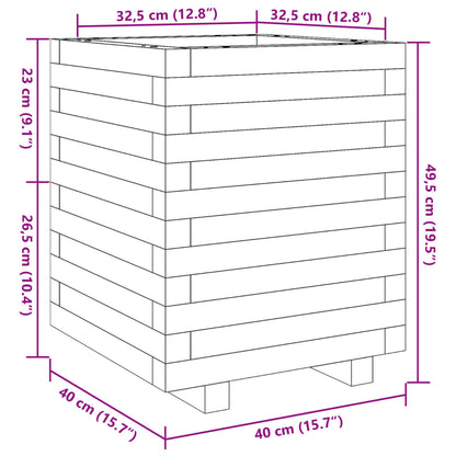Pflanzkübel 40X40X49,5 Cm Massivholz Douglasie Natürliches Douglasie