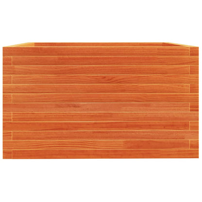 Pflanzkübel 80X80X49,5 Cm Massivholz Kiefer Wachsbraun