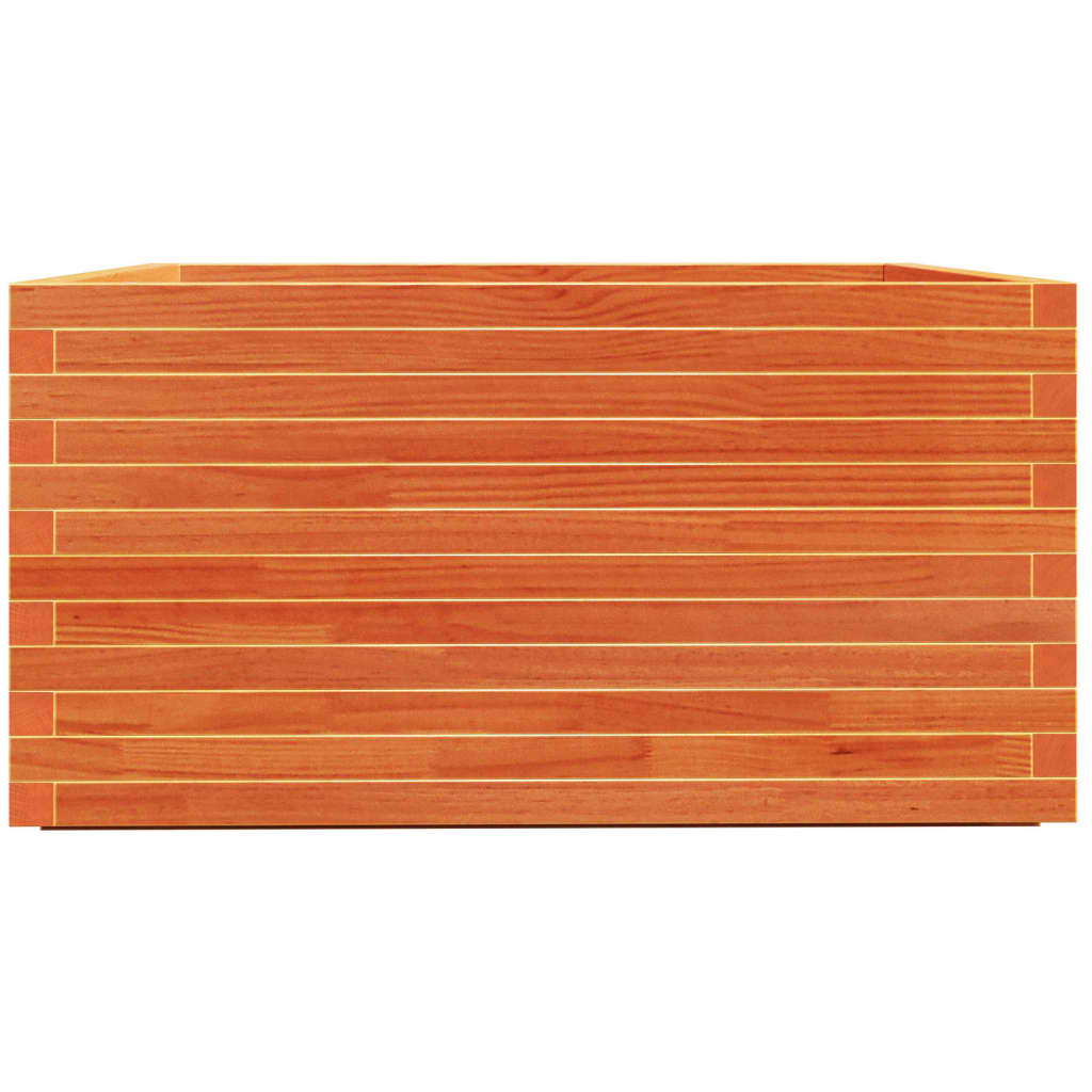 Pflanzkübel 90X90X49,5 Cm Massivholz Kiefer Wachsbraun