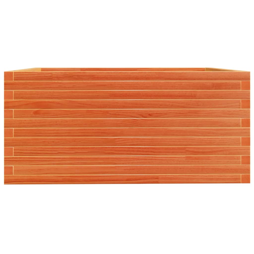 Pflanzkübel 100X100X49,5 Cm Massivholz Kiefer Wachsbraun