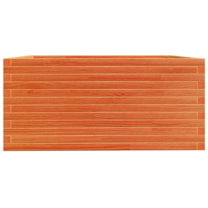 Pflanzkübel 100X100X49,5 Cm Massivholz Kiefer Wachsbraun