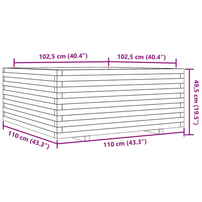 Pflanzkübel 110X110X49,5 Cm Massivholz Douglasie Natürliches Douglasie