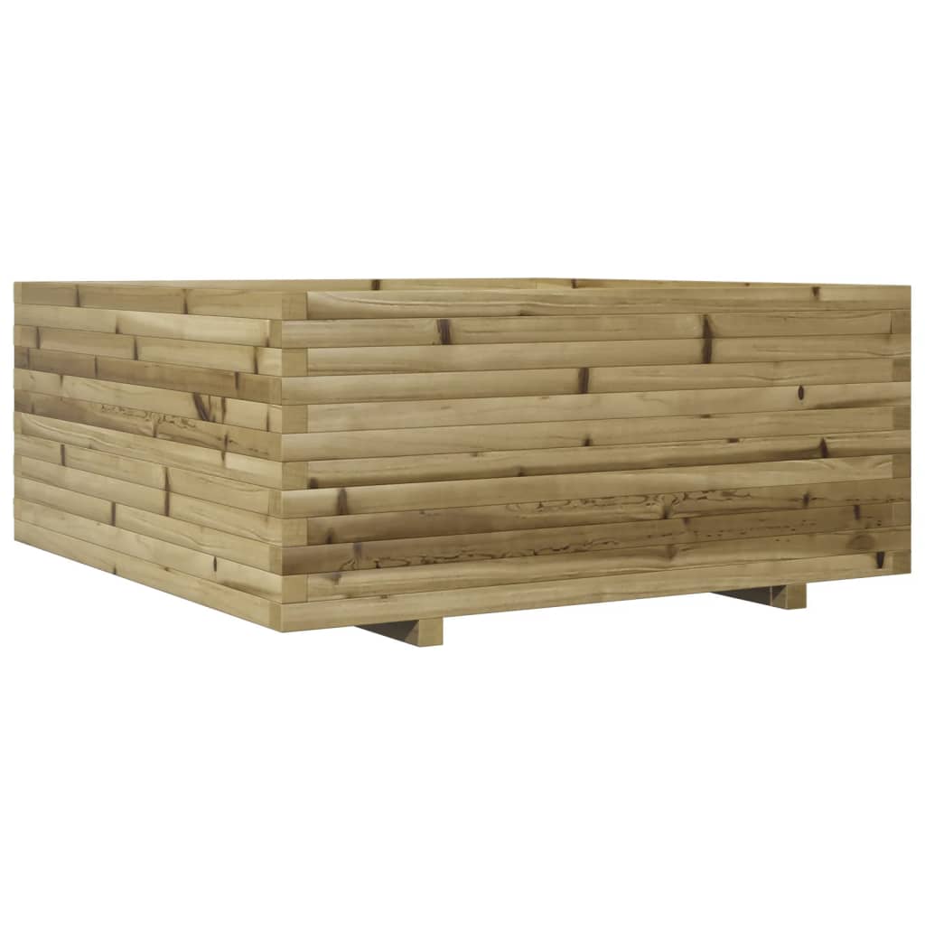 Pflanzkübel 110X110X49,5 Cm Kiefernholz Imprägniert Natürliches Douglasie