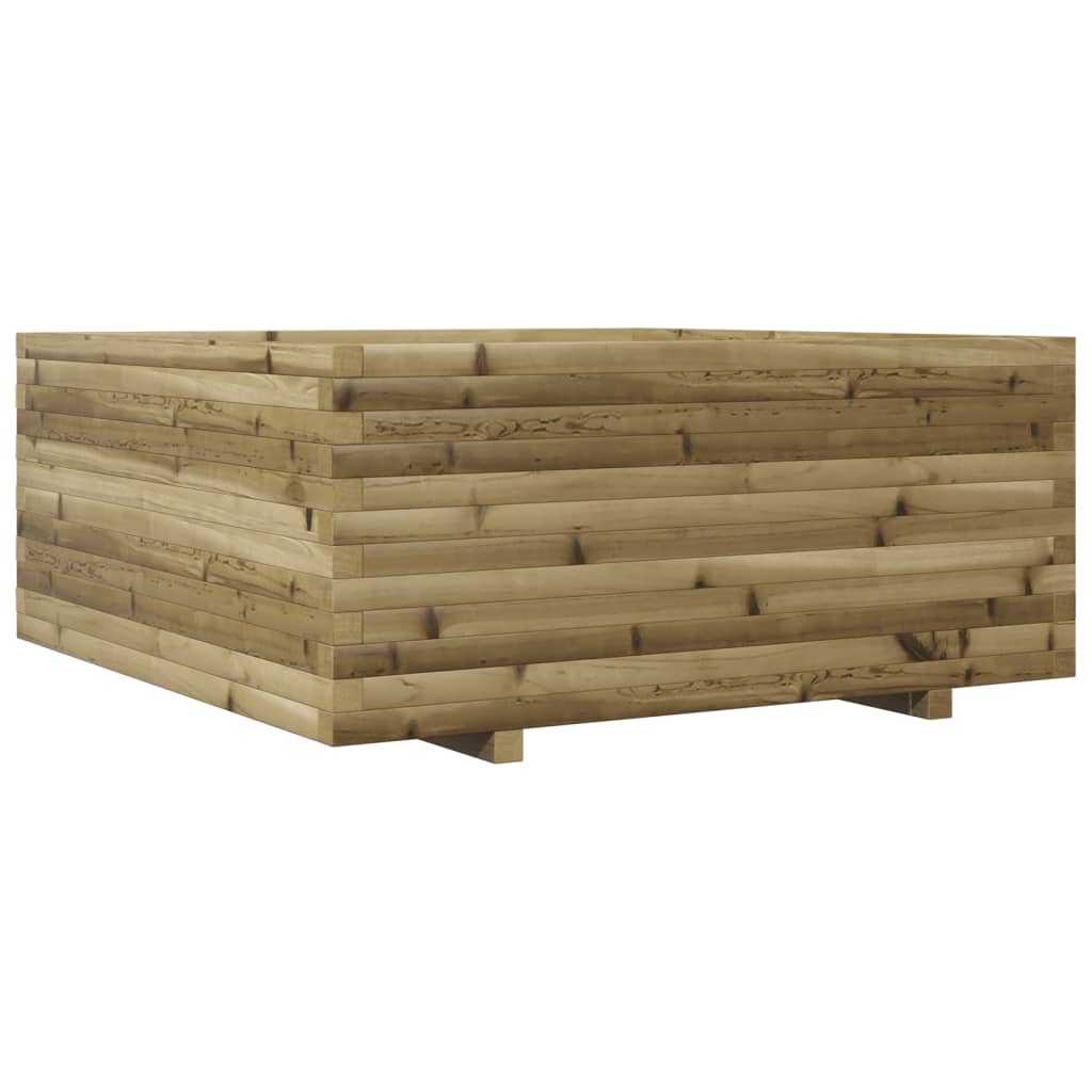 Pflanzkübel 110X110X49,5 Cm Kiefernholz Imprägniert Natürliches Douglasie