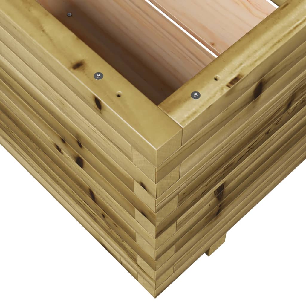 Pflanzkübel 110X110X49,5 Cm Kiefernholz Imprägniert Natürliches Douglasie