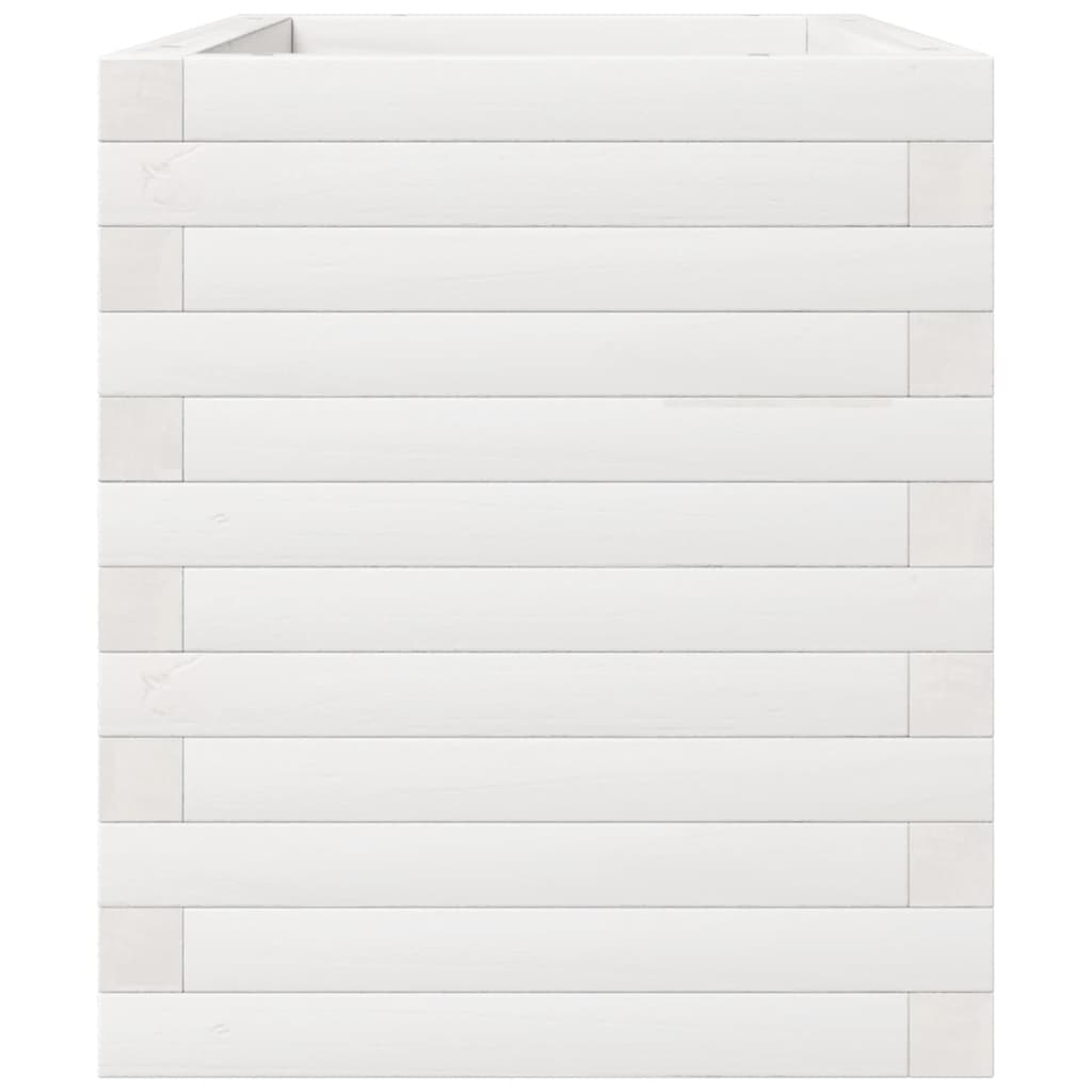 Pflanzkübel 70X40X49,5 Cm Massivholz Kiefer Weiß