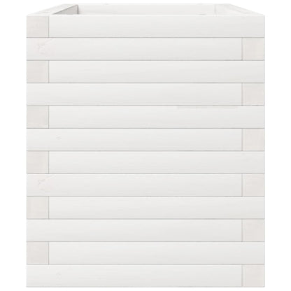Pflanzkübel 70X40X49,5 Cm Massivholz Kiefer Weiß