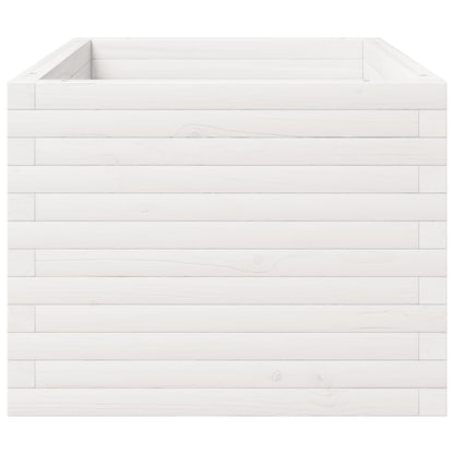 Pflanzkübel 90X60X49,5 Cm Massivholz Kiefer Weiß