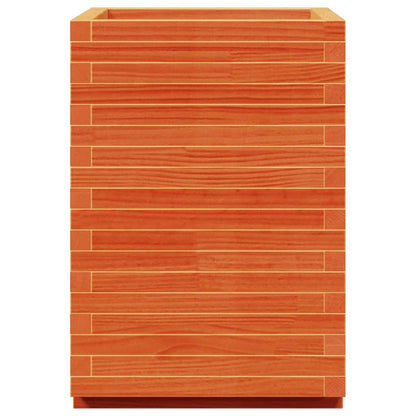 Pflanzkübel 50X50X72,5 Cm Massivholz Kiefer Wachsbraun