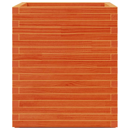 Pflanzkübel 60X60X72,5 Cm Massivholz Kiefer Wachsbraun