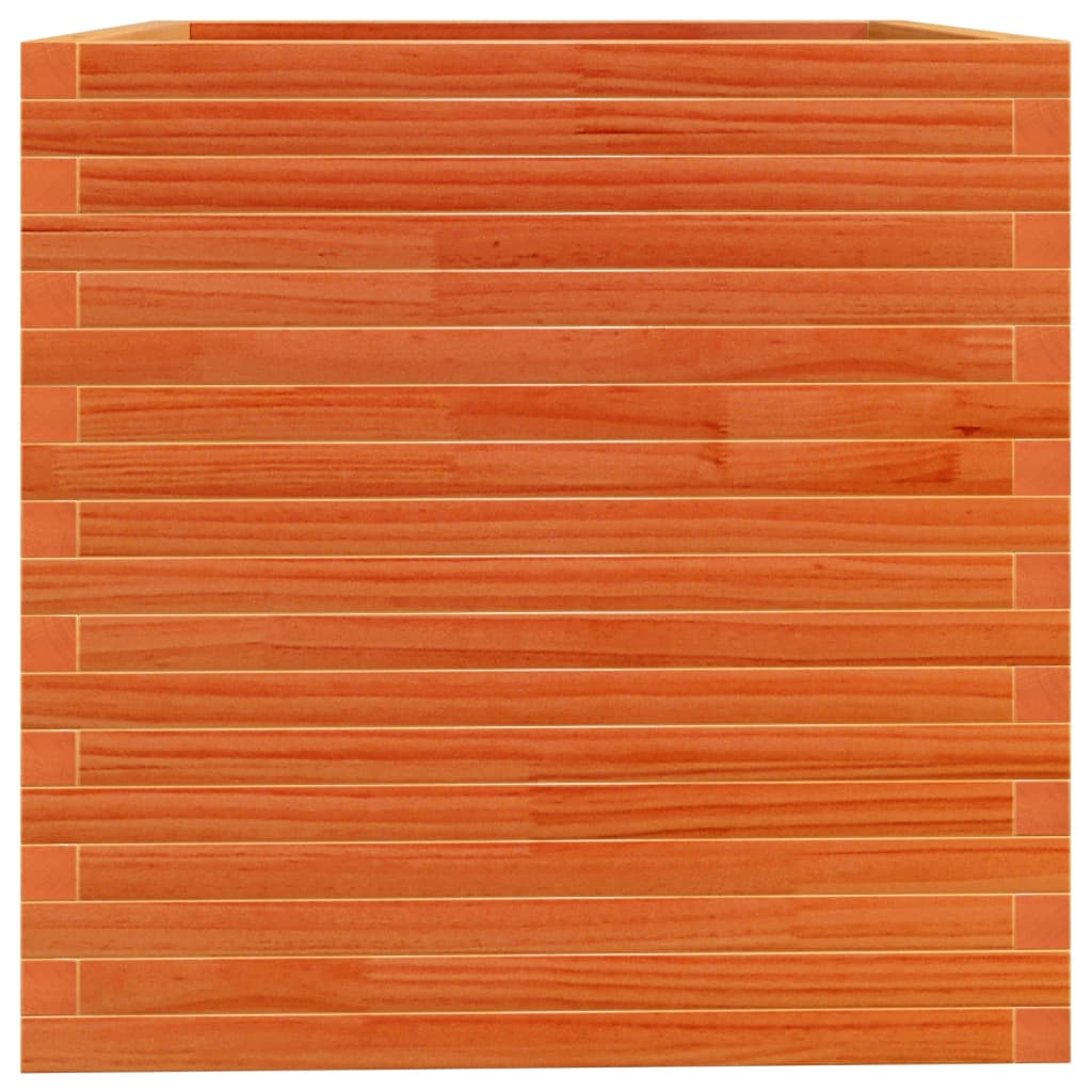Pflanzkübel 70X70X72,5 Cm Massivholz Kiefer Wachsbraun