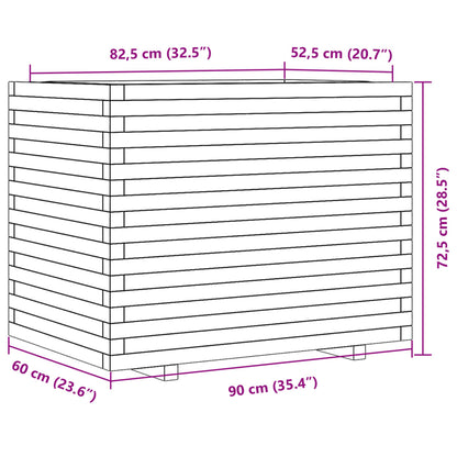 Pflanzkübel 90X60X72,5 Cm Kiefernholz Imprägniert Natürlich Imprägniert