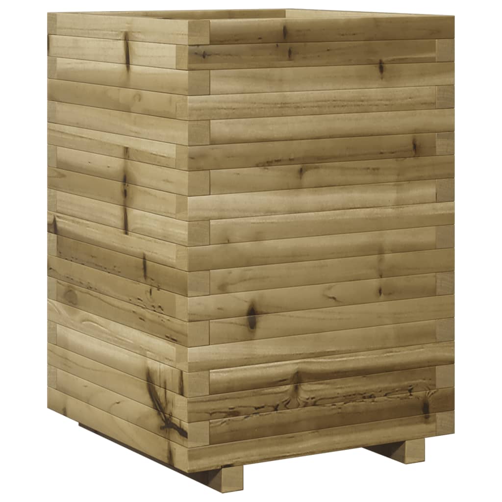 Pflanzkübel 50X50X72 Cm Kiefernholz Imprägniert Natürlich Imprägniert