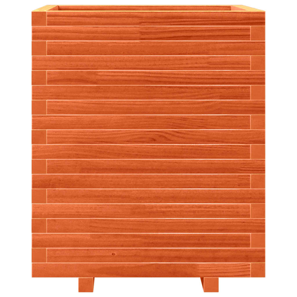 Pflanzkübel 60X60X72 Cm Massivholz Kiefer Wachsbraun