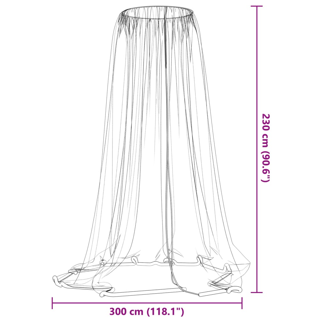 Moskitonetz Für Sonnenschirm 220 Mesh Φ300X230 Cm