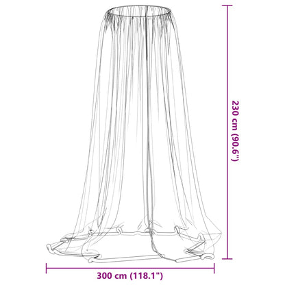 Moskitonetz Für Sonnenschirm 220 Mesh Φ300X230 Cm