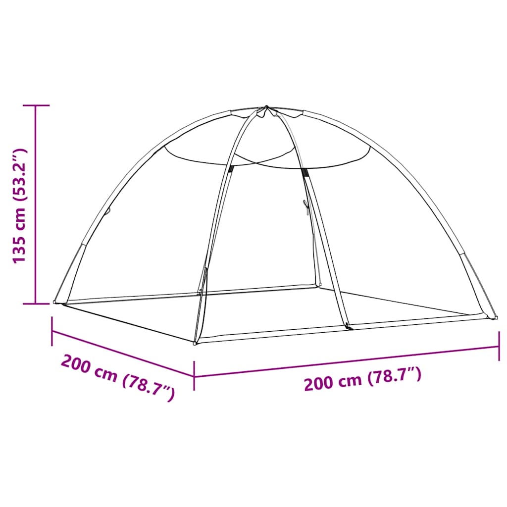 Moskito-Netzzelt Mongolisch 220 Mesh 200X200X135 Cm