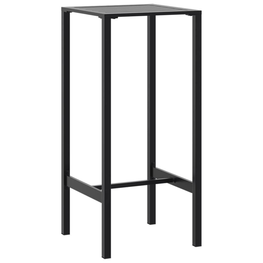 3-Tlg. Gartenbar-Set Schwarz Pulverbeschichteter Stahl