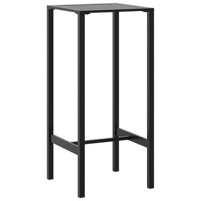 3-Tlg. Gartenbar-Set Schwarz Pulverbeschichteter Stahl