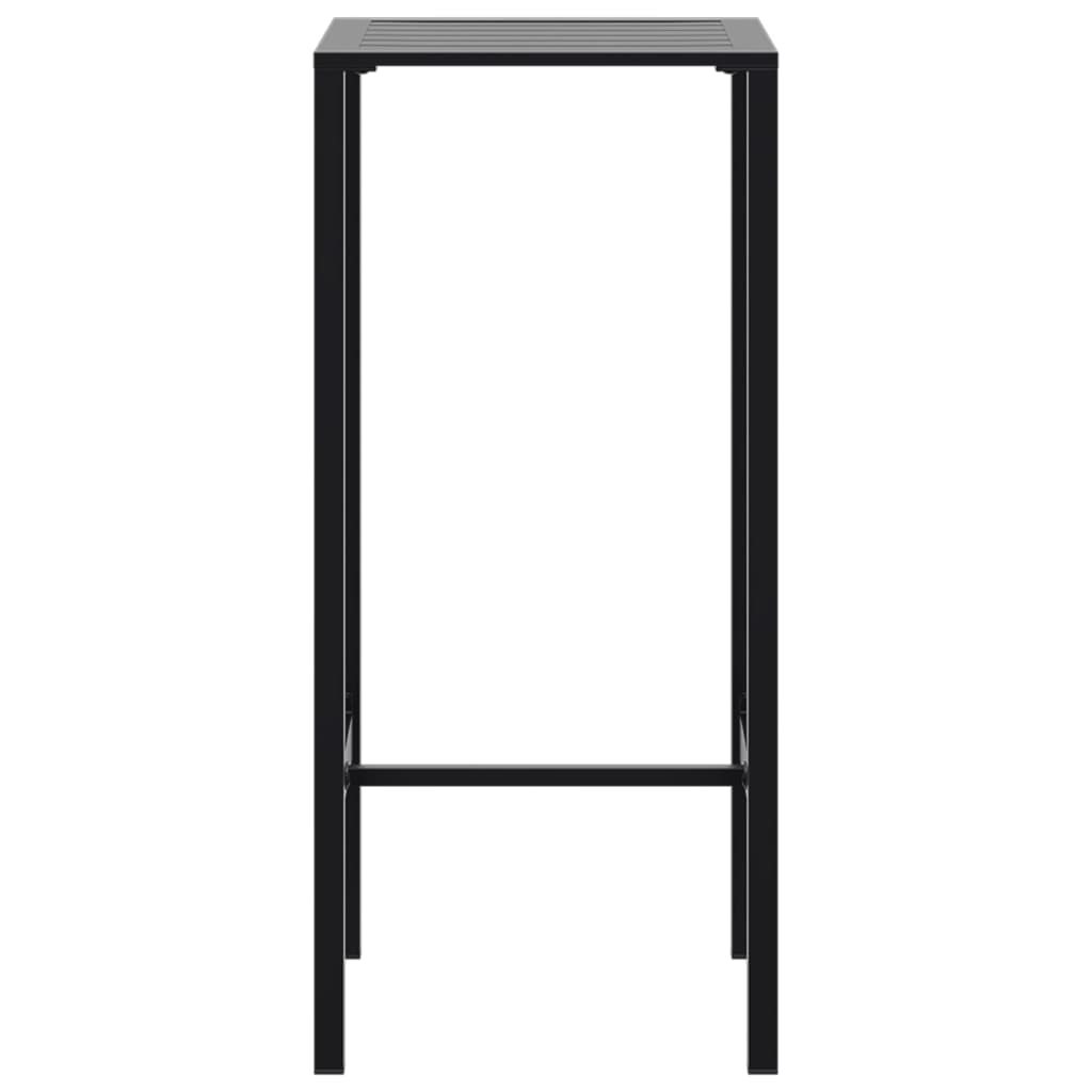 3-Tlg. Gartenbar-Set Schwarz Pulverbeschichteter Stahl