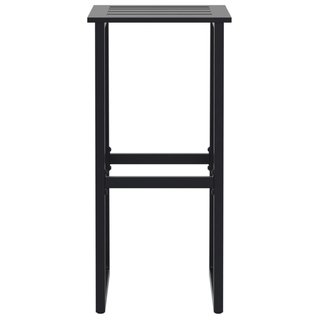 3-Tlg. Gartenbar-Set Schwarz Pulverbeschichteter Stahl