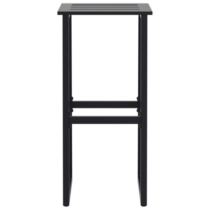 3-Tlg. Gartenbar-Set Schwarz Pulverbeschichteter Stahl