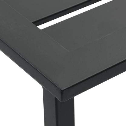 3-Tlg. Gartenbar-Set Schwarz Pulverbeschichteter Stahl