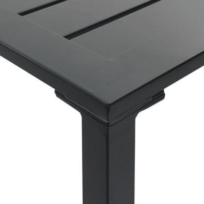 3-Tlg. Gartenbar-Set Schwarz Pulverbeschichteter Stahl