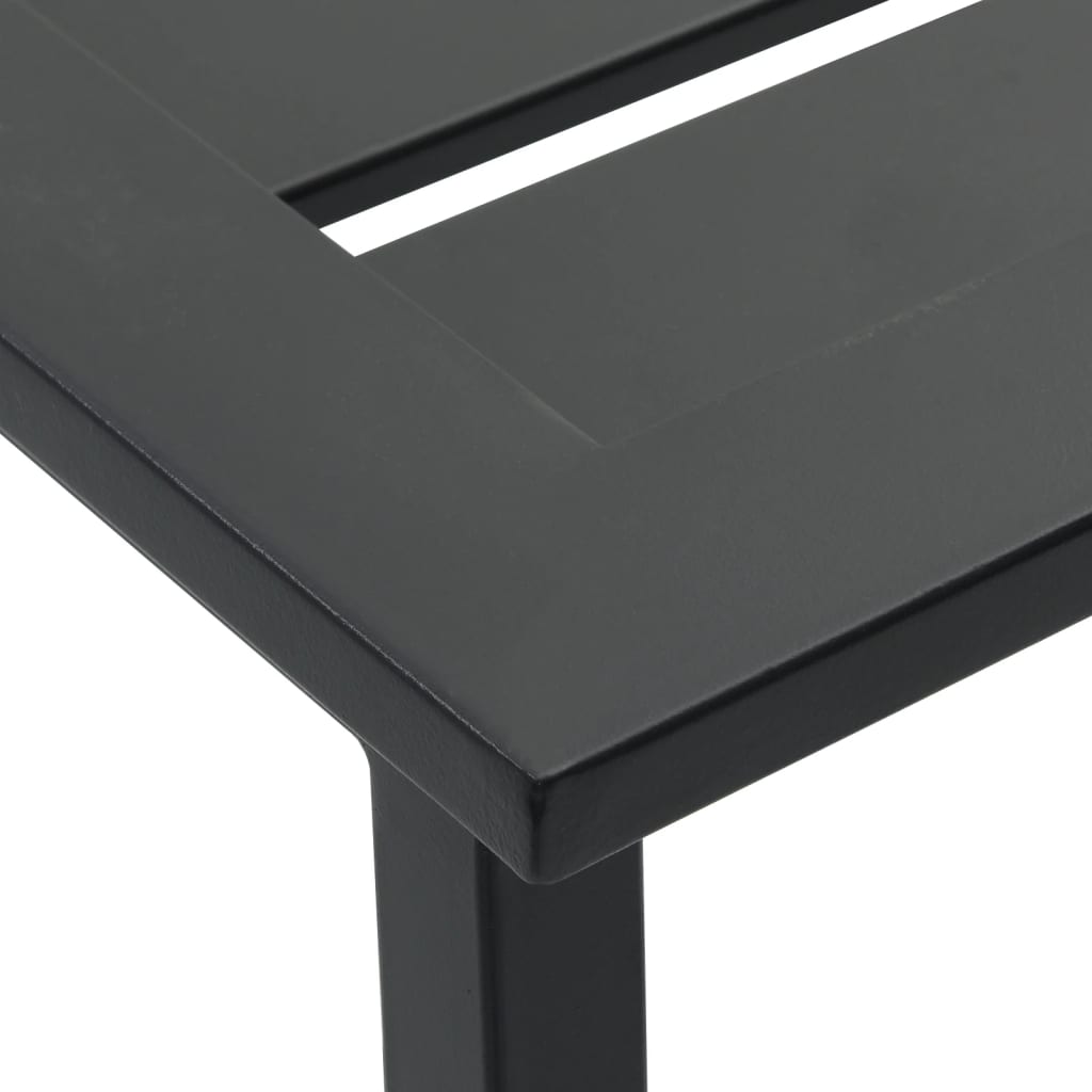 5-Tlg. Gartenbar-Set Schwarz Pulverbeschichteter Stahl