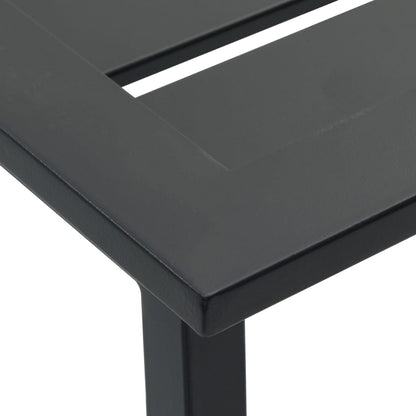 5-Tlg. Gartenbar-Set Schwarz Pulverbeschichteter Stahl