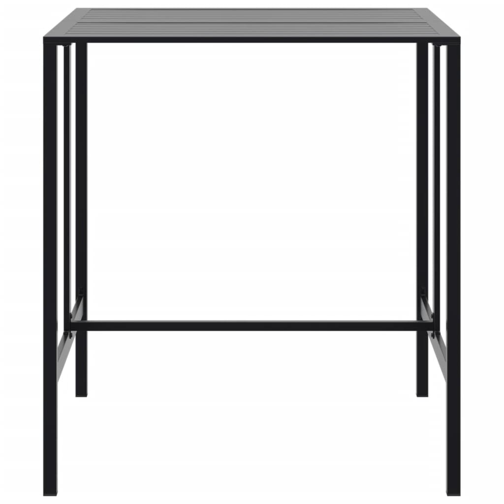 7-Tlg. Gartenbar-Set Schwarz Pulverbeschichteter Stahl