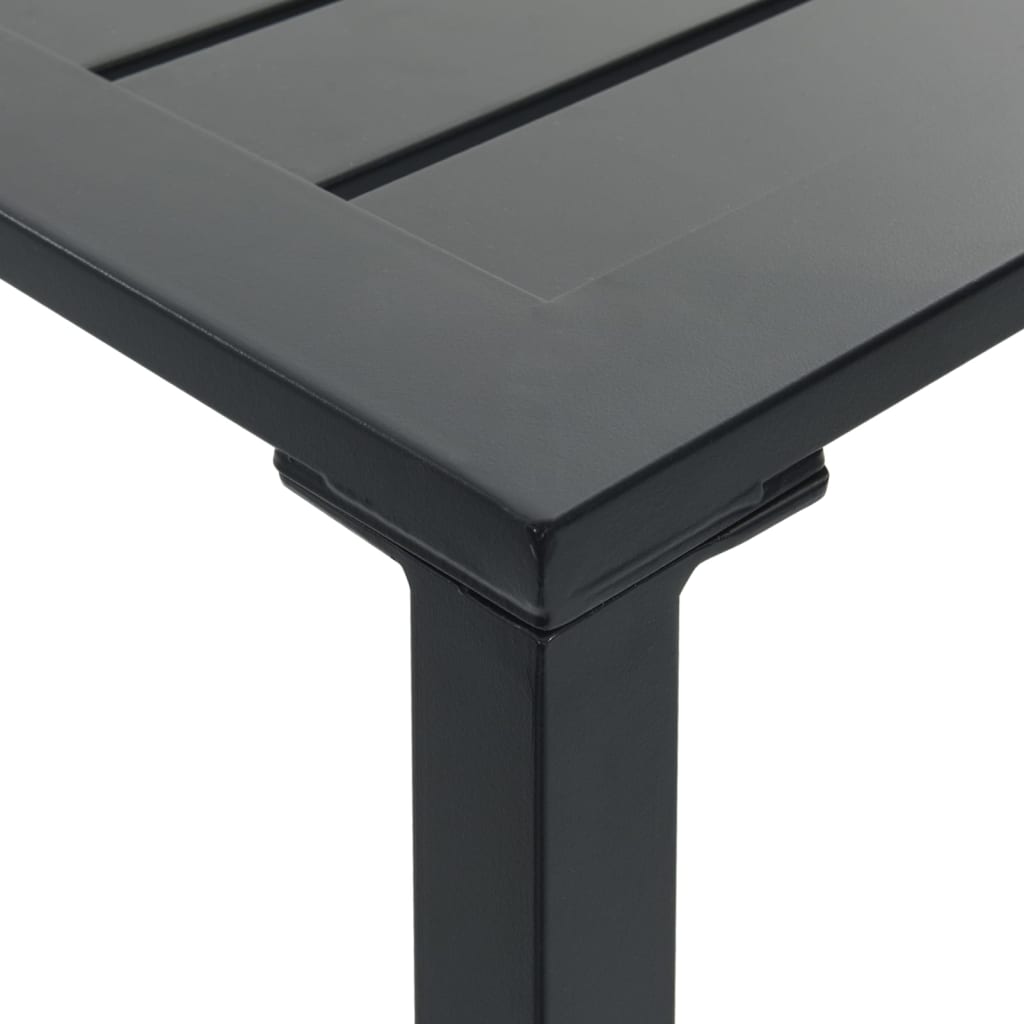 7-Tlg. Gartenbar-Set Schwarz Pulverbeschichteter Stahl