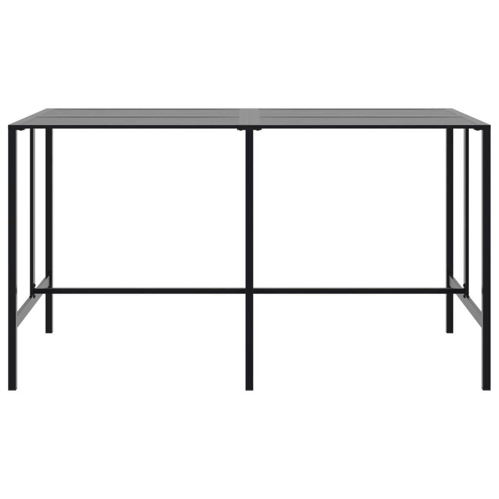 9-Tlg. Gartenbar-Set Schwarz Pulverbeschichteter Stahl