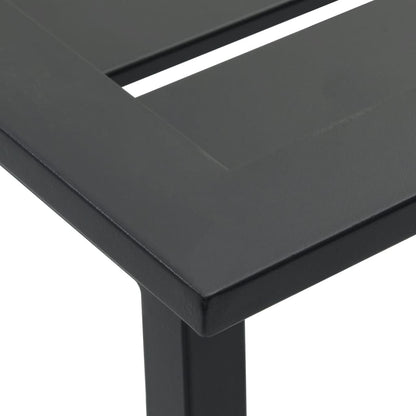 9-Tlg. Gartenbar-Set Schwarz Pulverbeschichteter Stahl