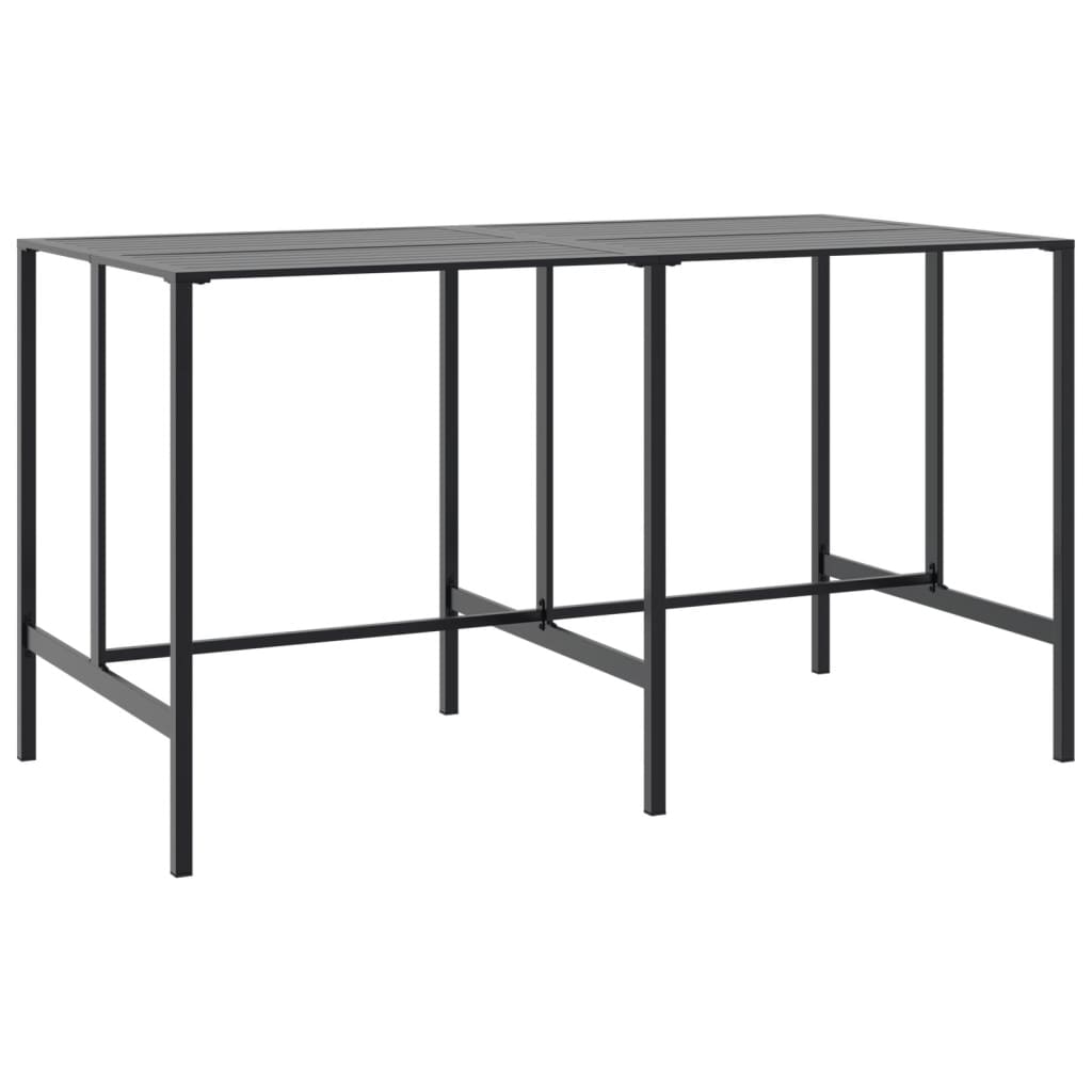 11-Tlg. Gartenbar-Set Schwarz Pulverbeschichteter Stahl