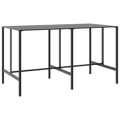 11-Tlg. Gartenbar-Set Schwarz Pulverbeschichteter Stahl