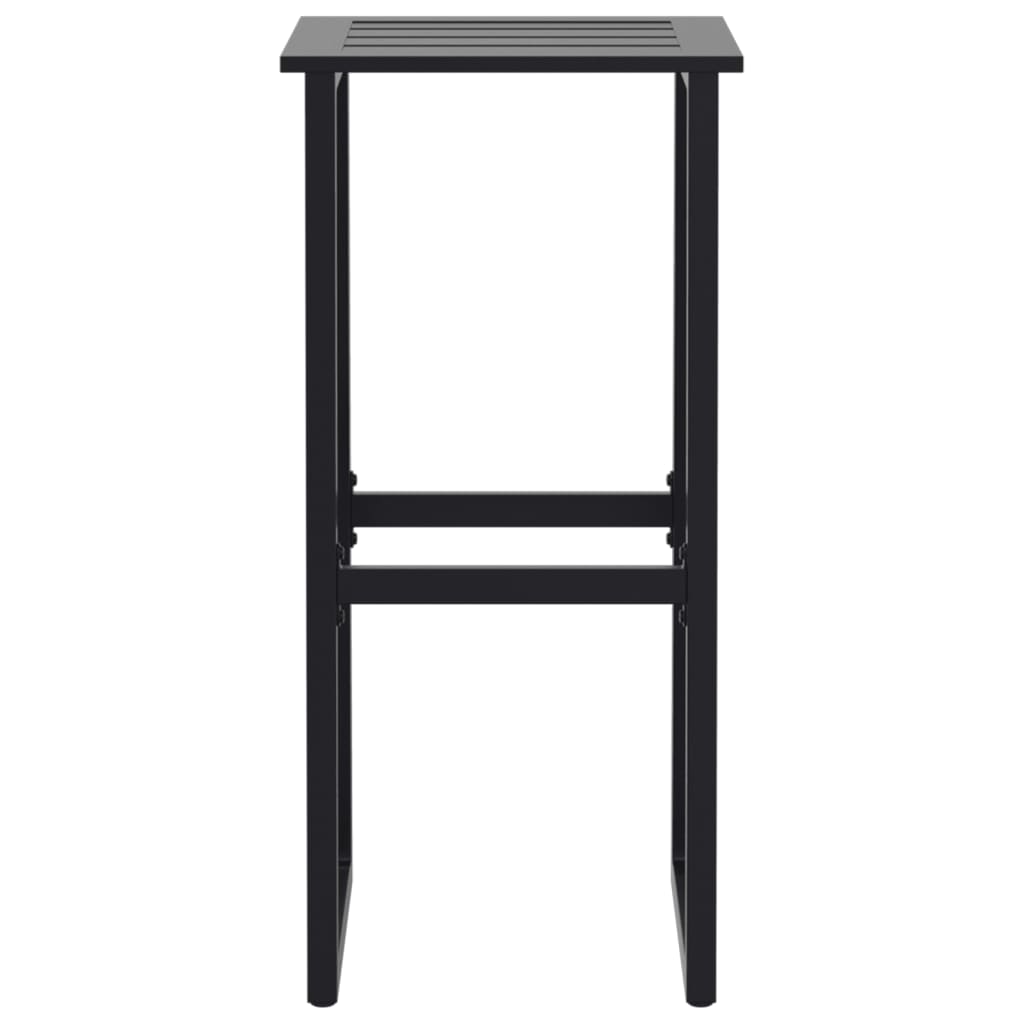 11-Tlg. Gartenbar-Set Schwarz Pulverbeschichteter Stahl
