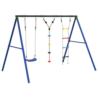 Schaukel-Set Mit Schaukelsitz Strickleiter Und Kletterschaukel