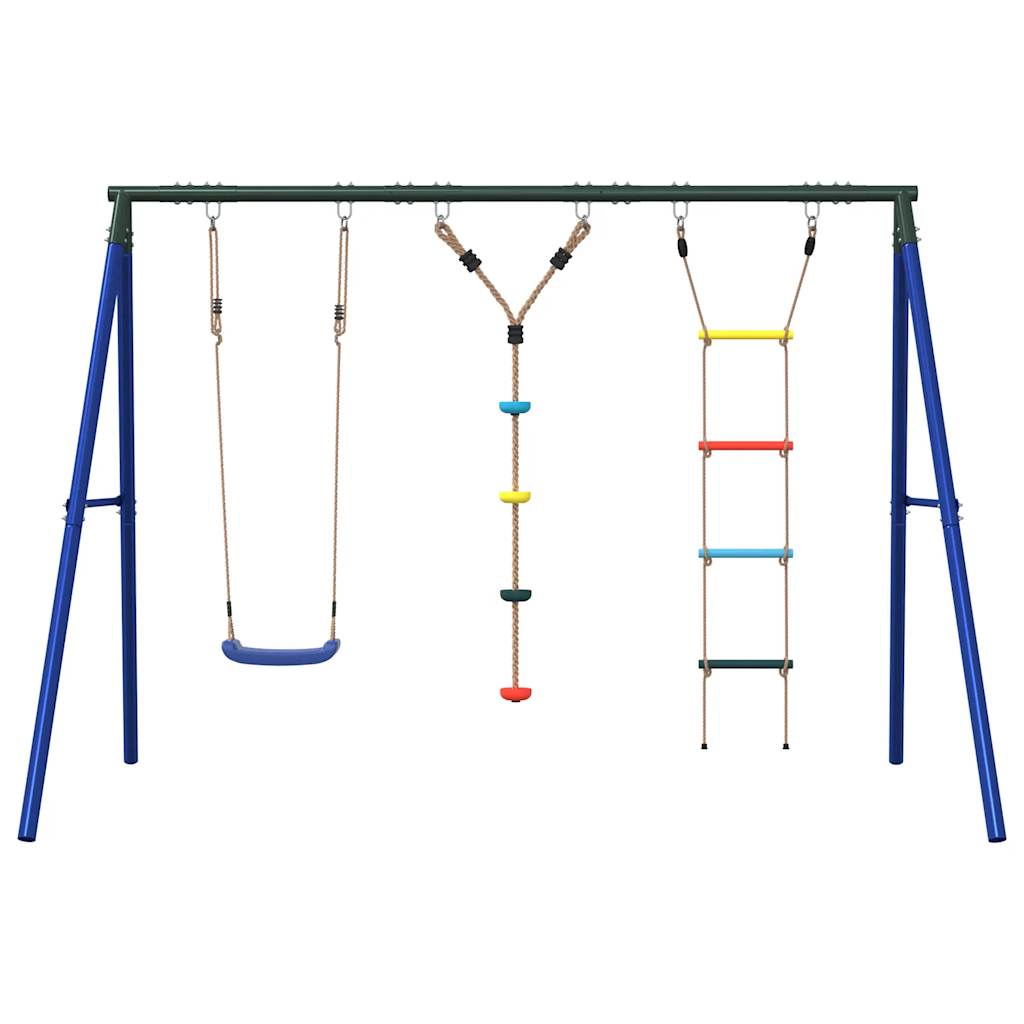 Schaukel-Set Mit Schaukelsitz Strickleiter Und Kletterschaukel