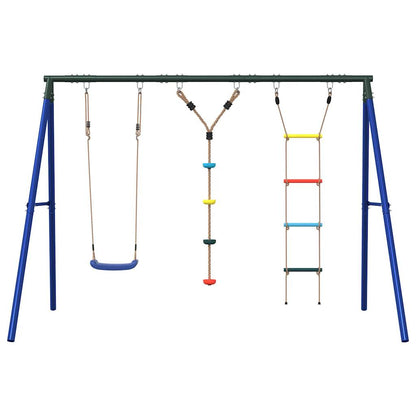 Schaukel-Set Mit Schaukelsitz Strickleiter Und Kletterschaukel