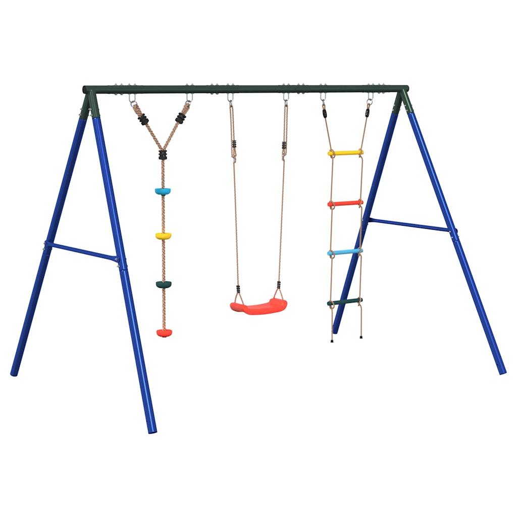 Schaukel-Set Mit Schaukelsitz Strickleiter Und Kletterschaukel