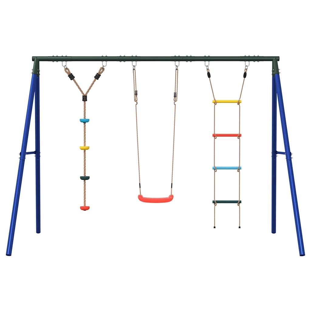 Schaukel-Set Mit Schaukelsitz Strickleiter Und Kletterschaukel