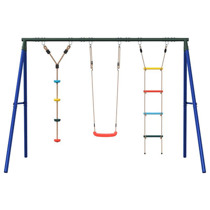 Schaukel-Set Mit Schaukelsitz Strickleiter Und Kletterschaukel