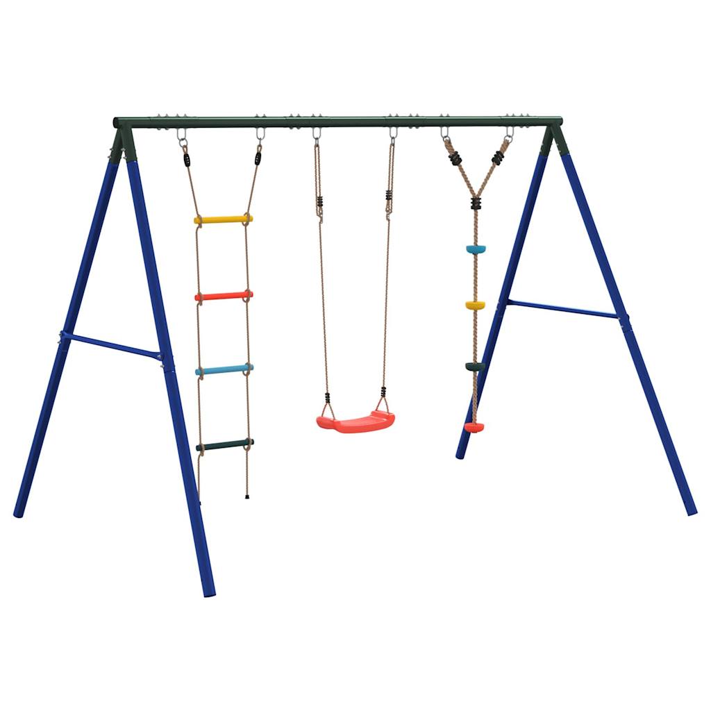 Schaukel-Set Mit Schaukelsitz Strickleiter Und Kletterschaukel