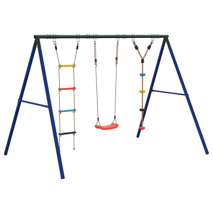 Schaukel-Set Mit Schaukelsitz Strickleiter Und Kletterschaukel
