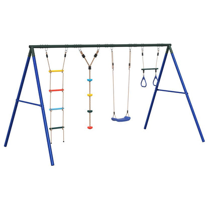 Schaukel-Set Mit Schaukelsitz Trapez Strickleiter Kletterseil