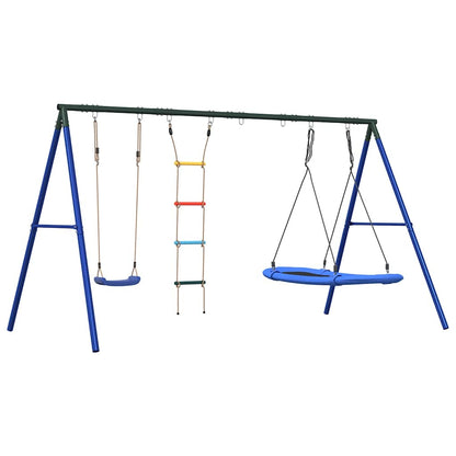 Schaukel-Set Mit Schaukelsitz Strickleiter Und Nestschaukel