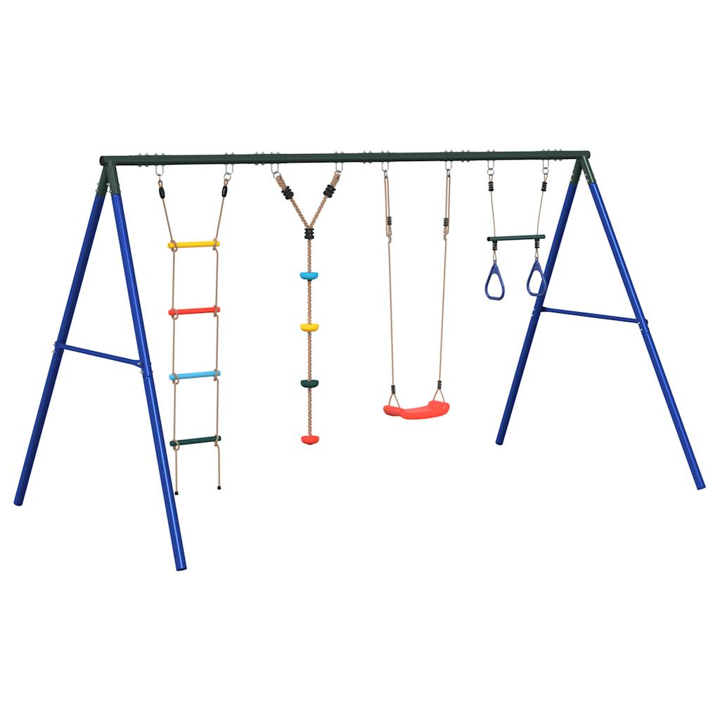 Schaukel-Set Mit Schaukelsitz Trapez Strickleiter Kletterseil